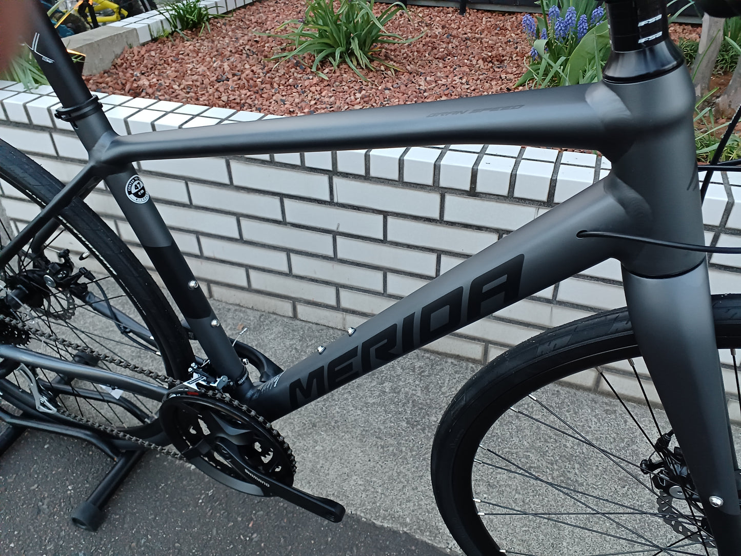 MERIDA (メリダ) GRAN SPEED 80-MD SILK DARK SILVER(BLACK) ES89 フラットバーロード