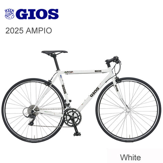 【10%OFF】GIOS ジオス AMPIO アンピーオ フラットバー ロード  ホワイト 自転車