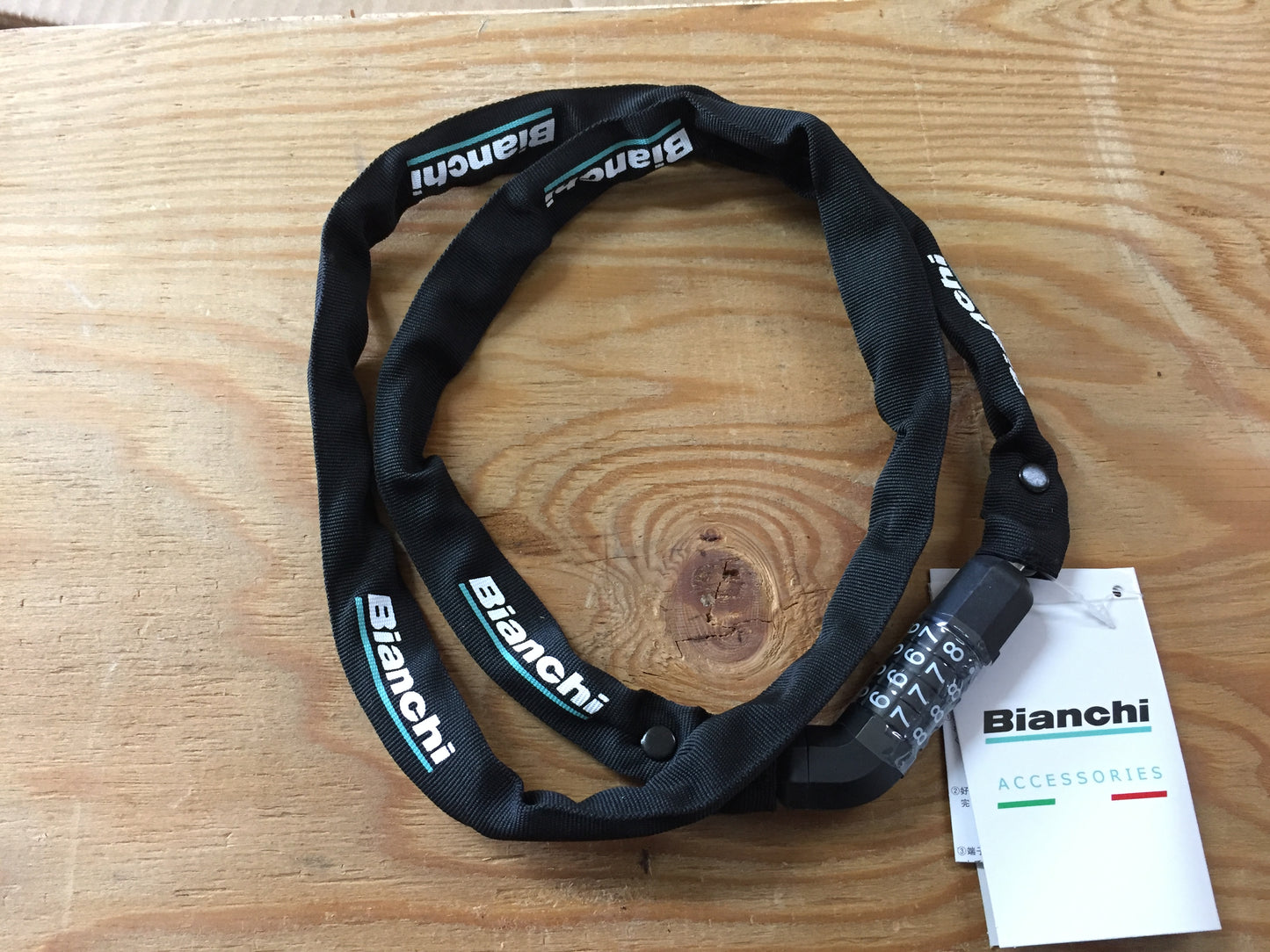 Bianchi ビアンキ 純正 パーツ ダイヤルチェーンロック B ブラック 1000mm　（JPP0202002BK000） 自転車 カギ ロック